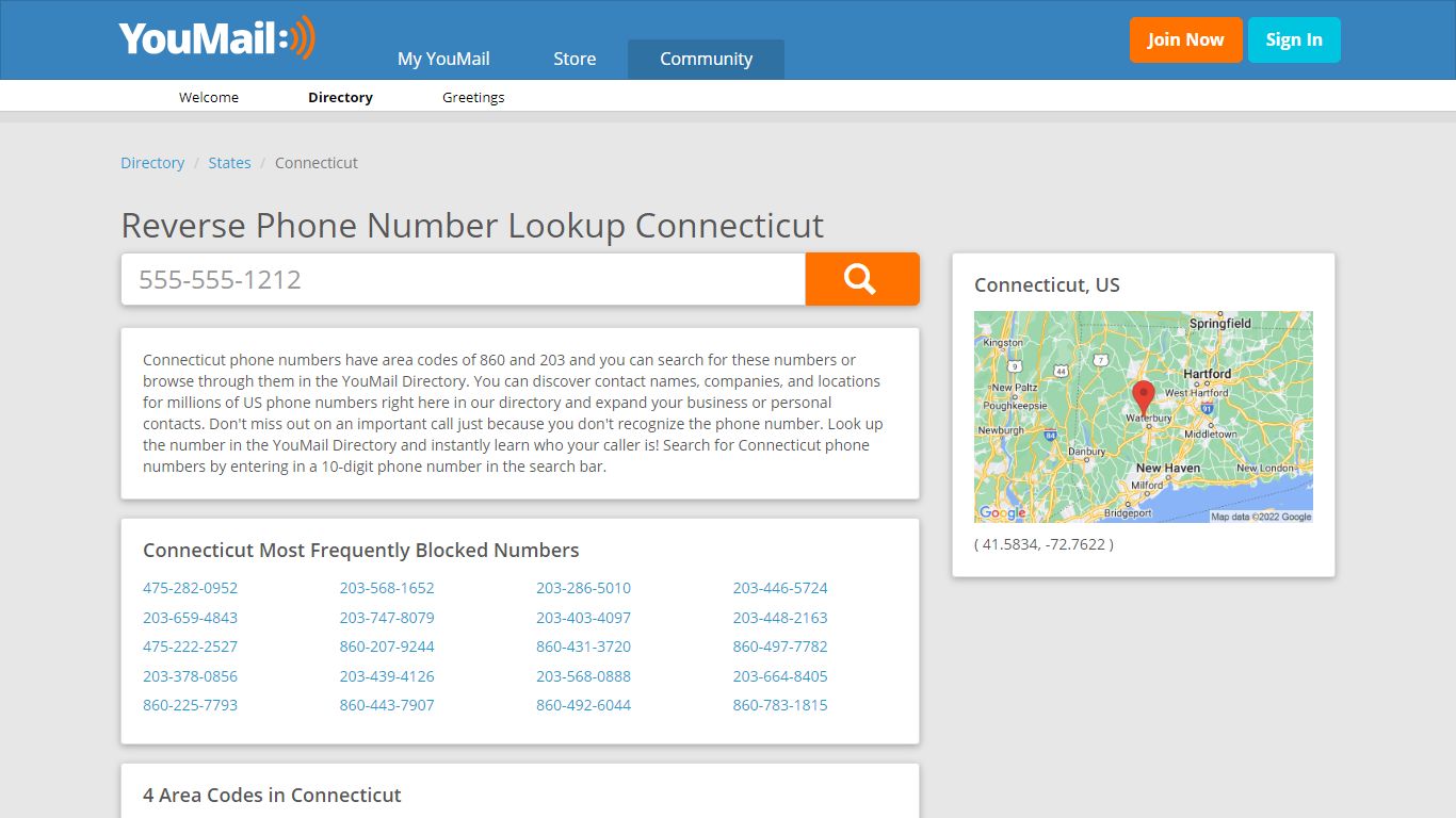 Connecticut Phone Numbers - Reverse Phone Number Lookup CT | YouMail